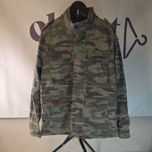 Lucky Brand Men's Green Camouflage Field Jacket